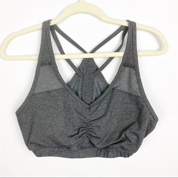 Soybu Active Uplift Ruffle Gray Ruffle Sports Bra - Picture 2 of 7